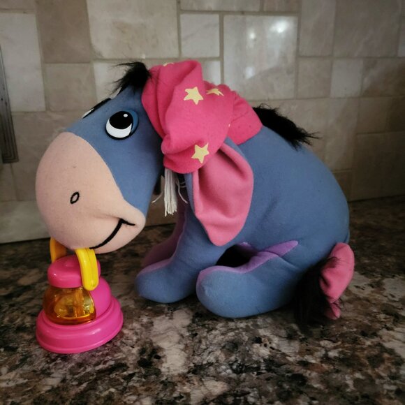 Vintage Eeyore Night Cap Lantern Plush Doll-1998 - Picture 1 of 4